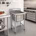 Thumbnail image #2 for Eagle Group 314 Series One-Compartment Stainless Steel Sink with Left Drainboard, 46-3/4