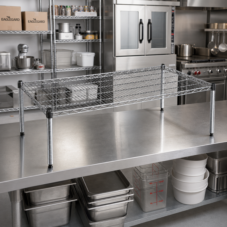 Product image #2 for EagleGard 36 Inch x 18 Inch Wire Dunnage Platform with QuadTruss Design and 14 Inch Posts
