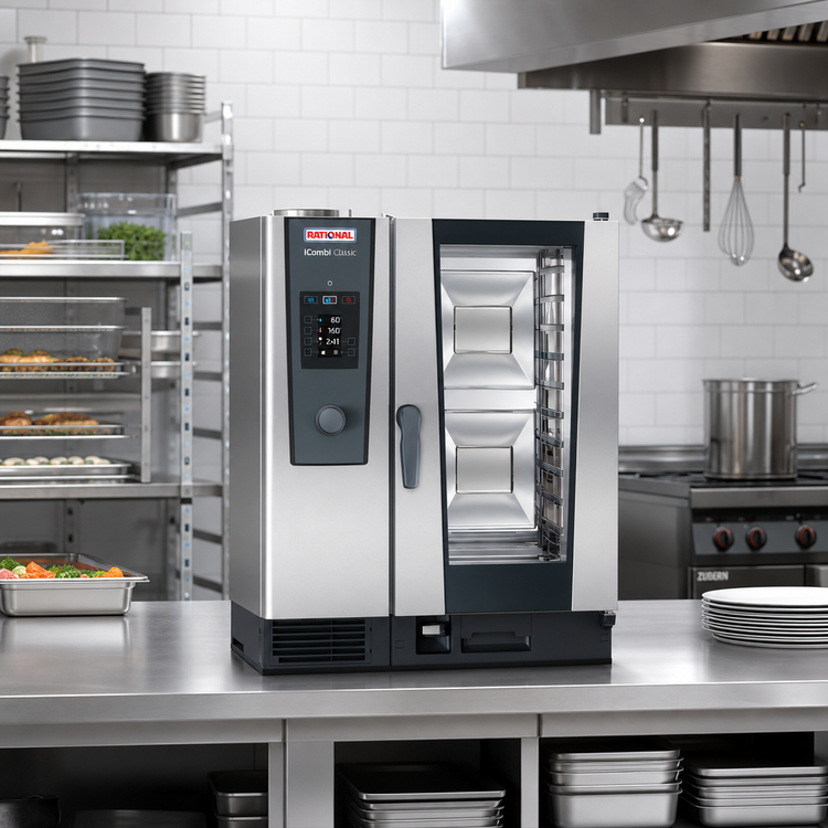 Product image #2 for RATIONAL iCombi Classic 10-Half Size Natural Gas Combi Oven, 120V Countertop