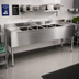 Thumbnail image #2 for Steel Works Stainless Four-Compartment Underbar Hand Sink with Left and Right Drainboards, 72 Inch