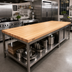 Thumbnail image #2 for Boos Block 108 x 38-Inch Edge Grain Maple Kitchen Countertop with Varnique Finish