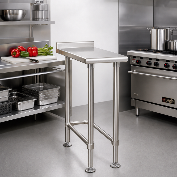 Product image #2 for Eagle Spec-Master 15-Inch x 30-Inch 14-Gauge 304 Stainless Steel Filler Table with Rear Upturn
