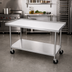 Thumbnail image #2 for Ovention 36-Inch H x 60-Inch W Stainless Steel Equipment Stand with Adjustable Undershelf and Casters