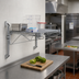 Thumbnail image #2 for Quantum Wall-Mount Cantilever Single Shelf Wire Shelving Unit, 30 x 18 Inch, Gray Epoxy Antimicrobial Finish