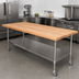 Thumbnail image #2 for John Boos 96 Inch x 36 Inch x 1-3/4 Inch Thick Edge Grain Northern Hard Rock Maple Work Table Top