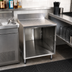 Thumbnail image #2 for CHOICE by Glastender 12-Inch Wide Underbar Drainboard Cabinet Base, 24-Inch Deep, Open Front, No Doors