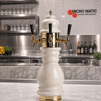 Thumbnail image #2 for Micro Matic USA CT100-3 Black Forest Ceramic Countertop Air-Cooled Draft Beer Tower with 3 Faucets