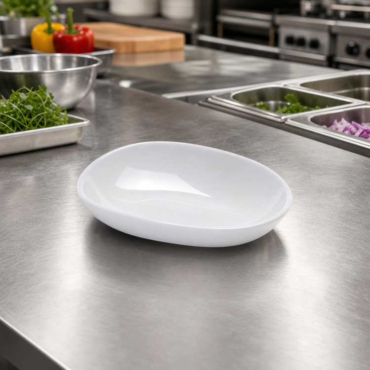 Product image #2 for American Metalcraft 2 oz Angled Mini Melamine Bowl, White