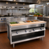 Thumbnail image #2 for La Rosa Electric Modular Hot Food Table with 3 12 x 20 Inch Wet/Dry Wells, Open Cabinet Base, 48 x 28 Inches