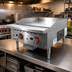 Thumbnail image #2 for 24-Inch Countertop Natural Gas Griddle with 1-Inch Polished Steel Plate, Thermostatic Control, 56,000 BTU