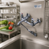 Thumbnail image #2 for T&S Brass Adjustable 8-Inch Wall-Mount Service Sink Faucet with Vacuum Breaker and Integral Stops