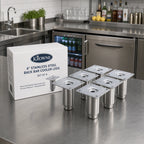Thumbnail image #2 for Krowne BS-103 4-Inch Stainless Steel Legs for Back Bar Coolers, Set of 6