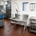 Thumbnail image #2 for 48-Inch Straight Soiled Dishtable with 20 x 20 x 8 Pre-Rinse Sink, Right-to-Left, Galvanized Legs