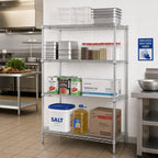 Thumbnail image #2 for Metro Super Erecta EZ2436BR-4 4-Shelf Stationary Wire Shelving Unit, 36 x 24 x 74 Inches, Zinc Finish