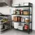 Thumbnail image #2 for Metro Super Erecta Add-On Wire Shelving Unit, 60W x 18D x 63H, 4 Shelves, Metroseal 3 Epoxy-Coated with Microban