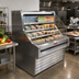 Thumbnail image #2 for Howard-McCray 35E Series Remote Straight-Side Open Merchandiser, 75-Inch, Stainless Steel, LED Top