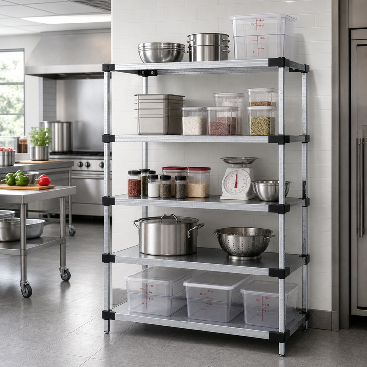 Product image #2 for 54" W x 14" D x 63" H Stationary Solid Shelving Starter Kit