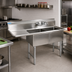 Thumbnail image #2 for BK Resources Two-Compartment Stainless Steel Sink with Left Drainboard, 18