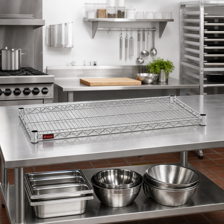 Product image #2 for Eagle Group QuadTruss 54-Inch x 21-Inch Stainless Steel Wire Shelf