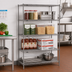 Thumbnail image #2 for Metro Super Erecta 42W x 21D x 63H Stationary Starter Wire Shelving Unit with 4 Shelves, Metroseal Gray and Microban