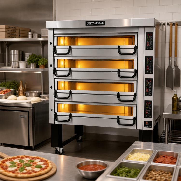 Product image #2 for PizzaMaster PM 944ED 4-Deck Electric Pizza Deck Oven with IQControl Panel