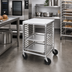 Thumbnail image #2 for Single Section End-Load Welded Aluminum Bun Pan Rack with Poly Work Top, 15 Pan Capacity