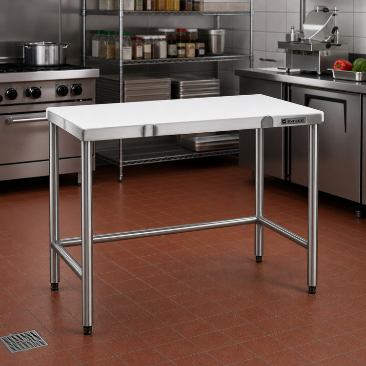 Product image #2 for Eagle Group CT2436S 36" x 24" Poly Top Cutting Table with Stainless Steel Tubular Base