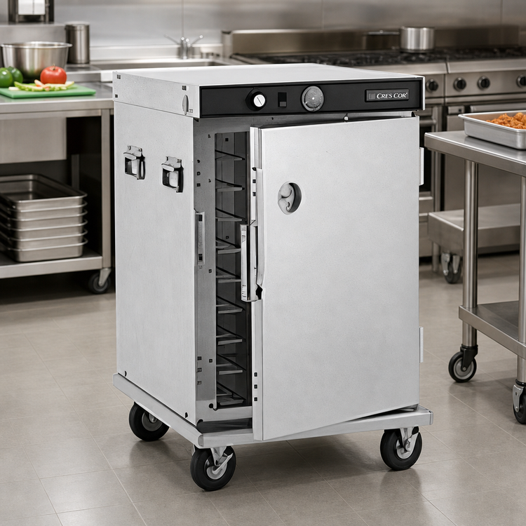 Product image #2 for Cres Cor Correctional Mobile Heated Half-Height Insulated Holding Cabinet for 8 18 x 26 Pans