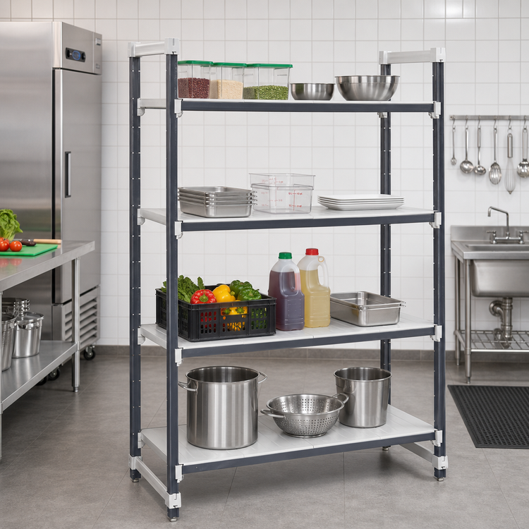 Product image #2 for Camshelving Elements XTRA 21-Inch x 60-Inch x 84-Inch Solid 4-Tier Stationary Starter Unit