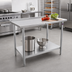 Thumbnail image #2 for John Boos Stallion Stainless Steel Work Table with Stallion Safety Edge and 1-1/2 Inch Rear Up-Turn, 30 x 24 Inch