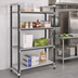 Thumbnail image #2 for Cambro Camshelving Elements XTRA Stationary Starter Shelving Unit, 60 x 21 x 84 Inch, 4-Shelf, 3 Vented + 1 Solid, Speckled Gray