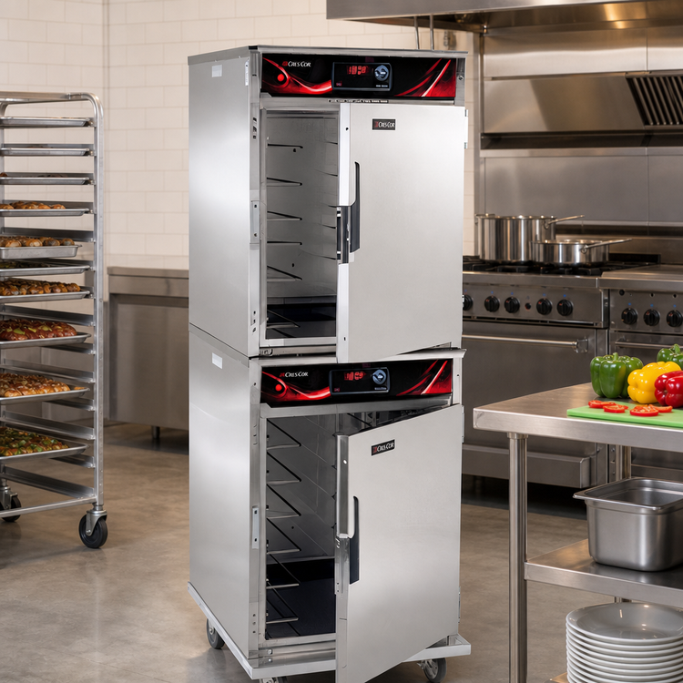 Product image #2 for Cres Cor Roast-N-Hold Mobile Half-Size Convection Cook and Hold Oven with Programmable LED Controls, 208V