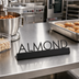 Thumbnail image #3 for American Metalcraft Black Almond Table Sign, 1-1/4 Inch High, Stainless Steel