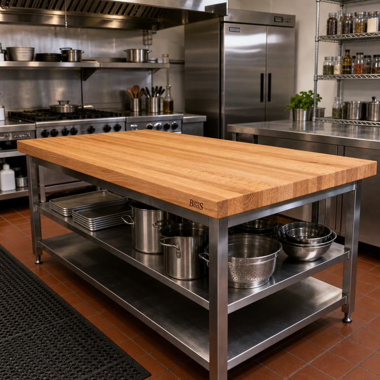 Product image #2 for John Boos Appalachian 60-Inch x 38-Inch Edge Grain Oak Island Countertop, 1-1/2-Inch Thick, Varnique Finish