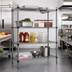 Thumbnail image #2 for Eagle Group Valu-Master Quad-Adjust 4-Tier Wire Shelving Starter Unit, 60 x 18 x 74 Inches, Pewter Gray Epoxy