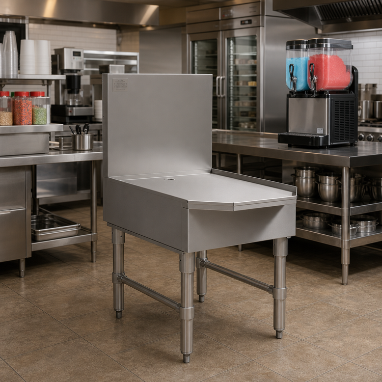 Product image #2 for Advance Tabco Prestige Frozen Drink Machine Stand with Flat Work Top, 30 x 30 x 36 Inches, Stainless Steel