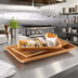 Thumbnail image #2 for American Metalcraft Rectangular Bamboo Serving Tray, 14-1/4 x 7-1/2 x 1-1/2 Inches