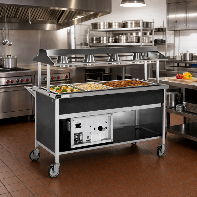 Product image #2 for Atlas Metal CAHC-3 3-Pan Hot/Cold Food Serving Counter