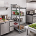 Thumbnail image #2 for Cambro Camshelving Basics Plus 4-Tier Vented Stationary Starter Unit, 18 x 36 x 84 Inches, Brushed Graphite