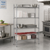 Thumbnail image #2 for Advance Tabco Special Value Series 72-Inch x 18-Inch x 74-Inch Stationary Wire Shelving Unit with 4 Shelves, Chrome Finish