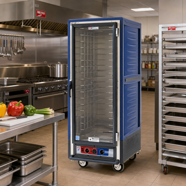 Product image #2 for Metro C5 3 Series Full Height Heated Holding Cabinet with Blue Insulation Armour and Clear Polycarbonate Door