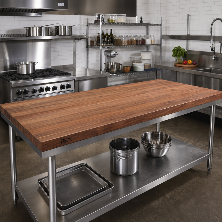 Product image #2 for Boos Block American Black Walnut Edge Grain Kitchen Countertop, 120 x 42 x 2-1/4 Inches, Penetrating Oil Finish