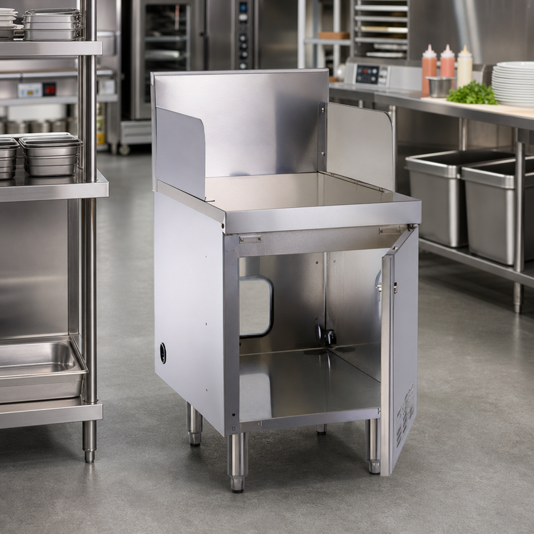 Product image #2 for Top Shelf 18-Inch Stainless Steel POS Cabinet with 10-Inch Backsplash