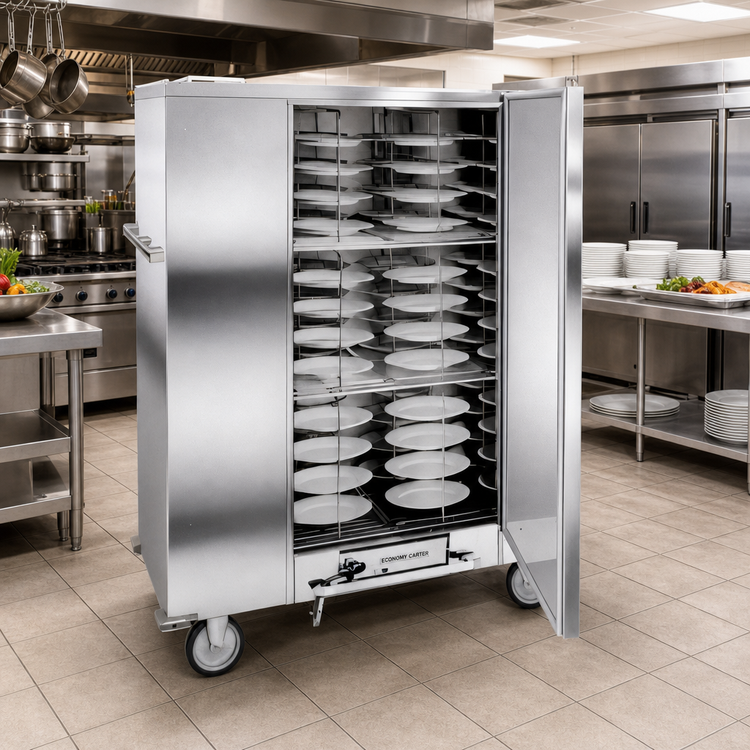 Product image #2 for Economy Carter Mobile Insulated Electric Banquet Holding Cabinet, Single Door, 180 Covered Plates