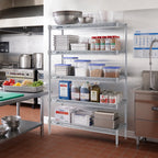 Thumbnail image #2 for Eagle Group EagleGard A5-74-2472E 5-Tier Add-On Wire Shelving Unit, 72W x 24D x 74H, QuadTruss Shelves, Blue-Green Epoxy Finish
