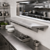 Thumbnail image #2 for Advance Tabco 84 Inch x 18 Inch Pass-Thru Shelf with Bull Nose Front and Rear, Stainless Steel