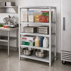 Thumbnail image #2 for Channel Manufacturing Lifetime Tough ED2054-4 4-Shelf All-Welded Aluminum Dunnage Shelving Rack, 54 x 20 x 64 Inches