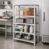 Thumbnail image #2 for Lifetime Tough 4-Shelf Tubular Aluminum Dunnage Shelving Rack, 54 x 20 x 64 Inches
