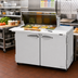 Thumbnail image #3 for Turbo Air PRO Series 48-1/4 Inch 2-Section Mega-Top Sandwich/Salad Prep Table with Work Station, 12-Pan, Self-Contained Rear-Mount Refrigeration