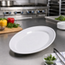 Thumbnail image #3 for Carlisle Epicure Oval Melamine Platter Tray, 12 x 8.5 Inches, White
